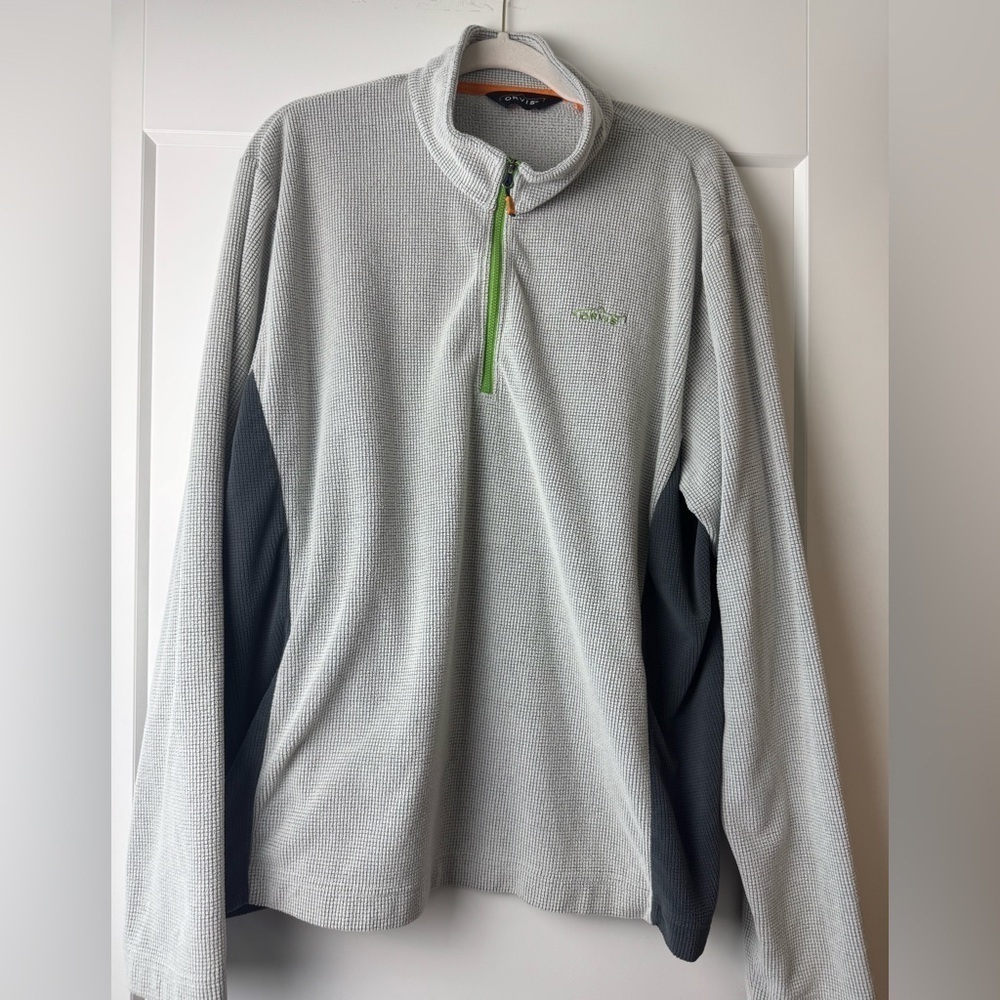 Orvis Microgrid Quarter Zip Pullover Men’s XL Sweater Lightweight Hiking outdoor